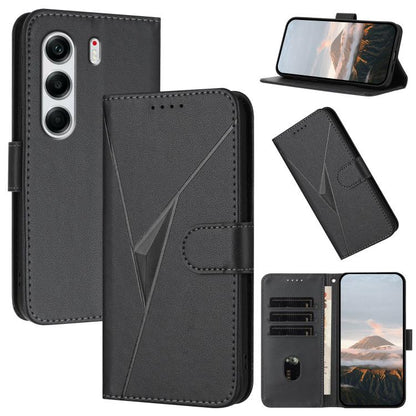 Triangle Pattern Buckle Clasp Leather Phone Case, For Tecno Pova Curve 2 5G, For Tecno Spark Go 3 / Pop 20 4G, For Tecno Spark 50 4G, For Tecno Camon 50 Pro 4G, For Tecno Camon 50 4G, For Tecno Spark Slim, For Tecno Spark 40 4G, For Tecno Pova Curve   ...