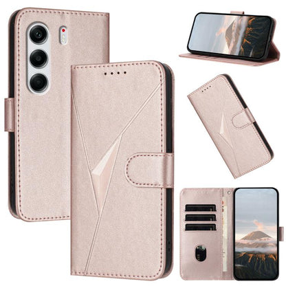 Triangle Pattern Buckle Clasp Leather Phone Case, For Tecno Pova Curve 2 5G, For Tecno Spark Go 3 / Pop 20 4G, For Tecno Spark 50 4G, For Tecno Camon 50 Pro 4G, For Tecno Camon 50 4G, For Tecno Spark Slim, For Tecno Spark 40 4G, For Tecno Pova Curve   ...