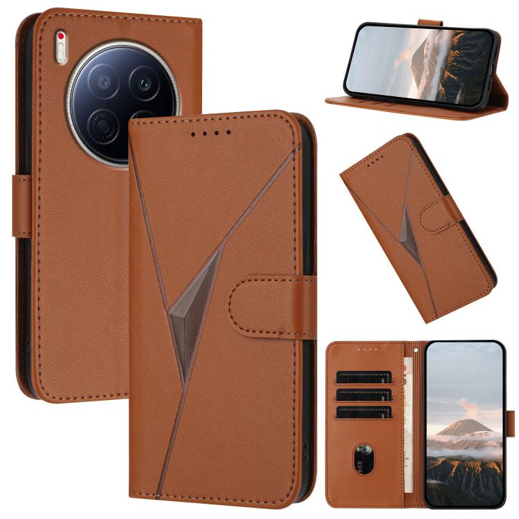 Triangle Pattern Buckle Clasp Leather Phone Case, For Tecno Pova Curve 2 5G, For Tecno Spark Go 3 / Pop 20 4G, For Tecno Spark 50 4G, For Tecno Camon 50 Pro 4G, For Tecno Camon 50 4G, For Tecno Spark Slim, For Tecno Spark 40 4G, For Tecno Pova Curve   ...
