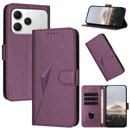 Triangle Pattern Buckle Clasp Leather Phone Case, For Tecno Pova Curve 2 5G, For Tecno Spark Go 3 / Pop 20 4G, For Tecno Spark 50 4G, For Tecno Camon 50 Pro 4G, For Tecno Camon 50 4G, For Tecno Spark Slim, For Tecno Spark 40 4G, For Tecno Pova Curve   ...