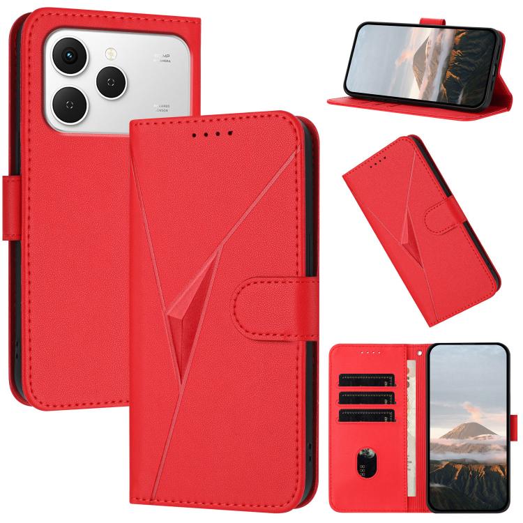 Triangle Pattern Buckle Clasp Leather Phone Case, For Tecno Pova Curve 2 5G, For Tecno Spark Go 3 / Pop 20 4G, For Tecno Spark 50 4G, For Tecno Camon 50 Pro 4G, For Tecno Camon 50 4G, For Tecno Spark Slim, For Tecno Spark 40 4G, For Tecno Pova Curve   ...