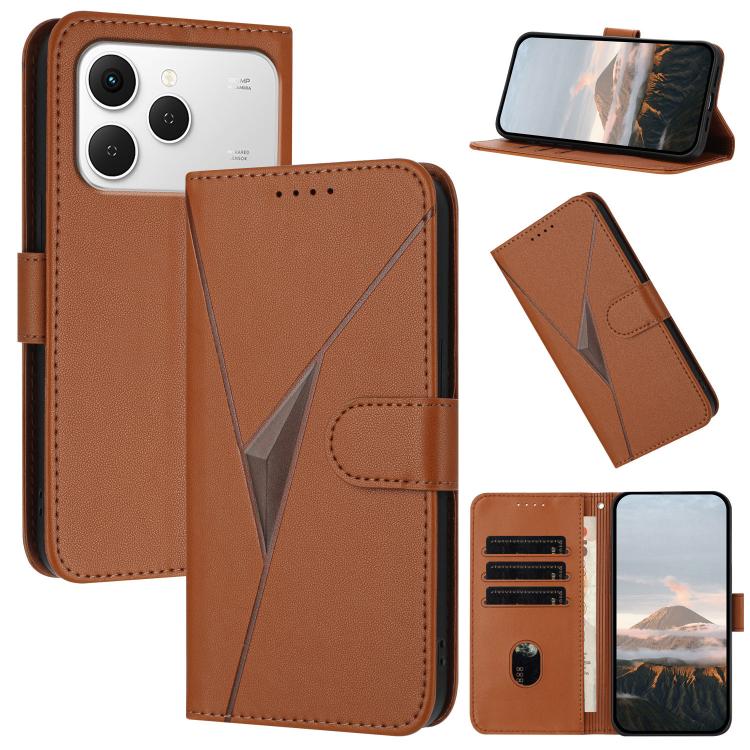 Triangle Pattern Buckle Clasp Leather Phone Case, For Tecno Pova Curve 2 5G, For Tecno Spark Go 3 / Pop 20 4G, For Tecno Spark 50 4G, For Tecno Camon 50 Pro 4G, For Tecno Camon 50 4G, For Tecno Spark Slim, For Tecno Spark 40 4G, For Tecno Pova Curve   ...