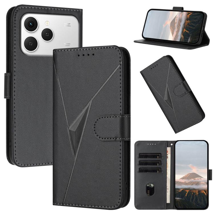 Triangle Pattern Buckle Clasp Leather Phone Case, For Tecno Pova Curve 2 5G, For Tecno Spark Go 3 / Pop 20 4G, For Tecno Spark 50 4G, For Tecno Camon 50 Pro 4G, For Tecno Camon 50 4G, For Tecno Spark Slim, For Tecno Spark 40 4G, For Tecno Pova Curve   ...