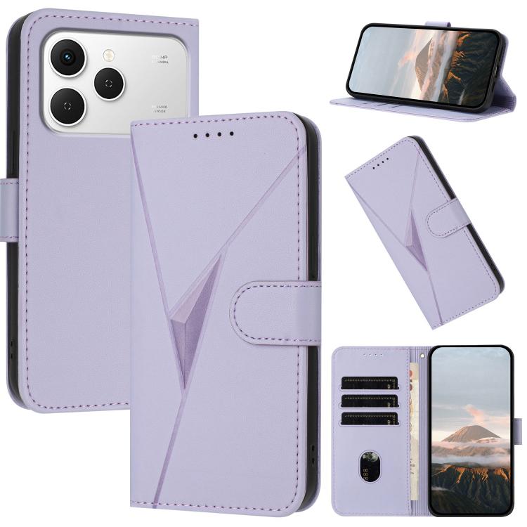 Triangle Pattern Buckle Clasp Leather Phone Case, For Tecno Pova Curve 2 5G, For Tecno Spark Go 3 / Pop 20 4G, For Tecno Spark 50 4G, For Tecno Camon 50 Pro 4G, For Tecno Camon 50 4G, For Tecno Spark Slim, For Tecno Spark 40 4G, For Tecno Pova Curve   ...