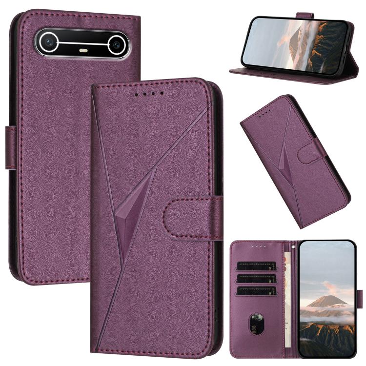 Triangle Pattern Buckle Clasp Leather Phone Case, For Tecno Pova Curve 2 5G, For Tecno Spark Go 3 / Pop 20 4G, For Tecno Spark 50 4G, For Tecno Camon 50 Pro 4G, For Tecno Camon 50 4G, For Tecno Spark Slim, For Tecno Spark 40 4G, For Tecno Pova Curve   ...