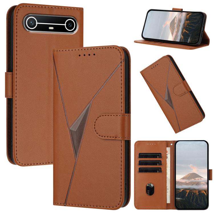 Triangle Pattern Buckle Clasp Leather Phone Case, For Tecno Pova Curve 2 5G, For Tecno Spark Go 3 / Pop 20 4G, For Tecno Spark 50 4G, For Tecno Camon 50 Pro 4G, For Tecno Camon 50 4G, For Tecno Spark Slim, For Tecno Spark 40 4G, For Tecno Pova Curve   ...
