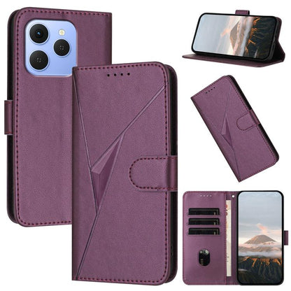 Triangle Pattern Buckle Clasp Leather Phone Case, For Tecno Pova Curve 2 5G, For Tecno Spark Go 3 / Pop 20 4G, For Tecno Spark 50 4G, For Tecno Camon 50 Pro 4G, For Tecno Camon 50 4G, For Tecno Spark Slim, For Tecno Spark 40 4G, For Tecno Pova Curve   ...