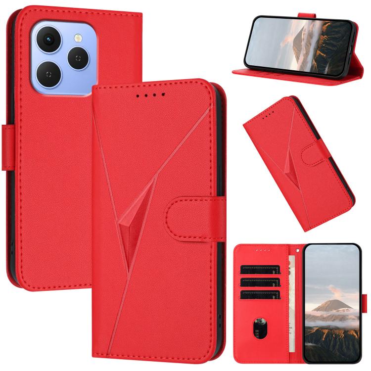 Triangle Pattern Buckle Clasp Leather Phone Case, For Tecno Pova Curve 2 5G, For Tecno Spark Go 3 / Pop 20 4G, For Tecno Spark 50 4G, For Tecno Camon 50 Pro 4G, For Tecno Camon 50 4G, For Tecno Spark Slim, For Tecno Spark 40 4G, For Tecno Pova Curve   ...