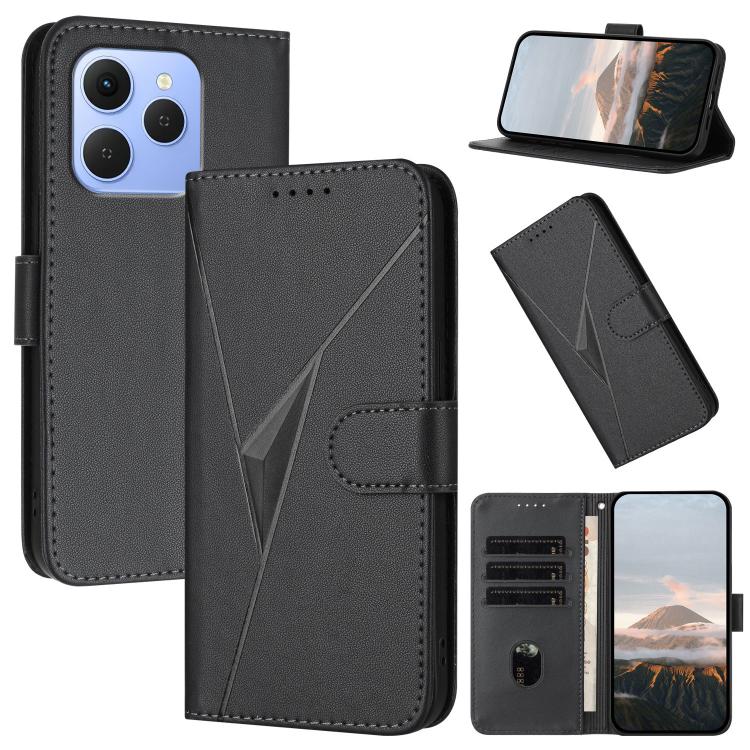 Triangle Pattern Buckle Clasp Leather Phone Case, For Tecno Pova Curve 2 5G, For Tecno Spark Go 3 / Pop 20 4G, For Tecno Spark 50 4G, For Tecno Camon 50 Pro 4G, For Tecno Camon 50 4G, For Tecno Spark Slim, For Tecno Spark 40 4G, For Tecno Pova Curve   ...