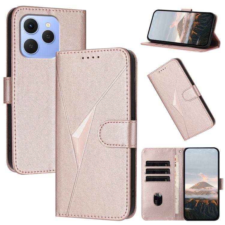 Triangle Pattern Buckle Clasp Leather Phone Case, For Tecno Pova Curve 2 5G, For Tecno Spark Go 3 / Pop 20 4G, For Tecno Spark 50 4G, For Tecno Camon 50 Pro 4G, For Tecno Camon 50 4G, For Tecno Spark Slim, For Tecno Spark 40 4G, For Tecno Pova Curve   ...