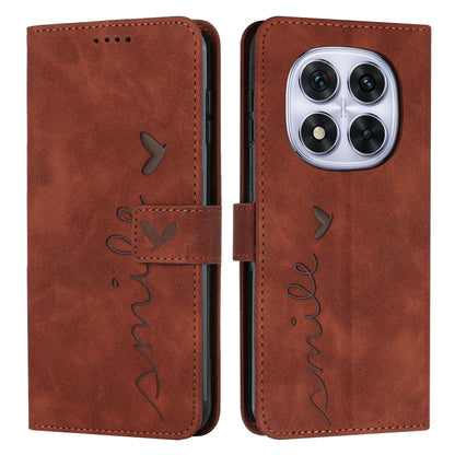 Skin Feel Heart Embossed Leather Phone Case with Long Lanyard, For Redmi Note 14 4G 164.84mm, For Redmi Note 14 Pro 5G Global, For Redmi Turbo 4 / Xiaomi Poco X7 Pro, For Redmi K80 / K80 Pro, For Redmi Note 14 4G 163.25mm, For Redmi Note 14 5G Global