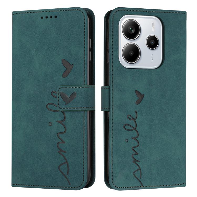Skin Feel Heart Embossed Leather Phone Case with Long Lanyard, For Redmi Note 14 4G 164.84mm, For Redmi Note 14 Pro 5G Global, For Redmi Turbo 4 / Xiaomi Poco X7 Pro, For Redmi K80 / K80 Pro, For Redmi Note 14 4G 163.25mm, For Redmi Note 14 5G Global
