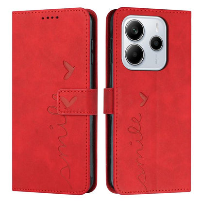 Skin Feel Heart Embossed Leather Phone Case with Long Lanyard, For Redmi Note 14 4G 164.84mm, For Redmi Note 14 Pro 5G Global, For Redmi Turbo 4 / Xiaomi Poco X7 Pro, For Redmi K80 / K80 Pro, For Redmi Note 14 4G 163.25mm, For Redmi Note 14 5G Global