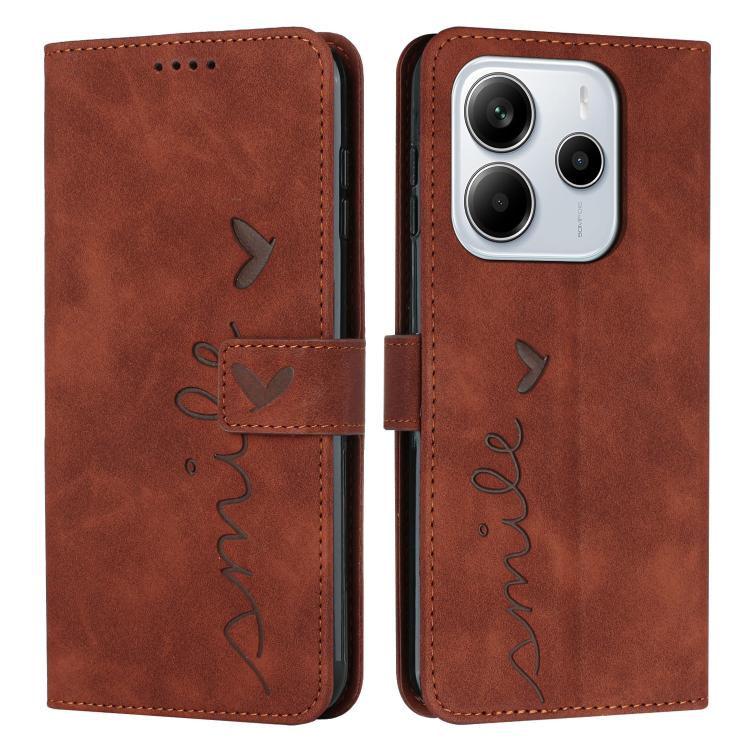 Skin Feel Heart Embossed Leather Phone Case with Long Lanyard, For Redmi Note 14 4G 164.84mm, For Redmi Note 14 Pro 5G Global, For Redmi Turbo 4 / Xiaomi Poco X7 Pro, For Redmi K80 / K80 Pro, For Redmi Note 14 4G 163.25mm, For Redmi Note 14 5G Global