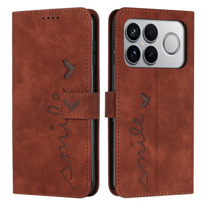 Skin Feel Heart Embossed Leather Phone Case with Long Lanyard, For Redmi 15a 5G, For Redmi A7 Pro 4G 171mm, For Redmi Turbo 5 Max / Poco X8 Pro Max 5G, For Redmi Turbo 5 / Poco X8 Pro 5G, For Redmi Note 15 Pro+ 5G Global 163.3mm                        ...