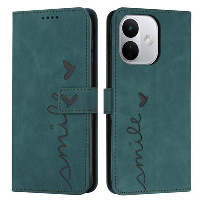 Skin Feel Heart Embossed Leather Phone Case with Long Lanyard, For Redmi Note 17 Pro 5G Global 163mm, For Redmi Note 17 Pro+ 5G Global 163mm, For Redmi 17 5G / 4G Global 170mm, For Redmi Note 17 4G Global 171mm, For Redmi 15a 5G, For Redmi A7 Pro 4G 17...