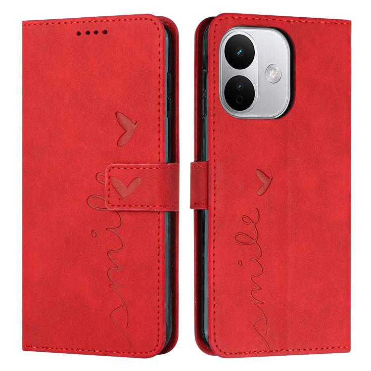 Skin Feel Heart Embossed Leather Phone Case with Long Lanyard, For Redmi Note 17 Pro 5G Global 163mm, For Redmi Note 17 Pro+ 5G Global 163mm, For Redmi 17 5G / 4G Global 170mm, For Redmi Note 17 4G Global 171mm, For Redmi 15a 5G, For Redmi A7 Pro 4G 17...