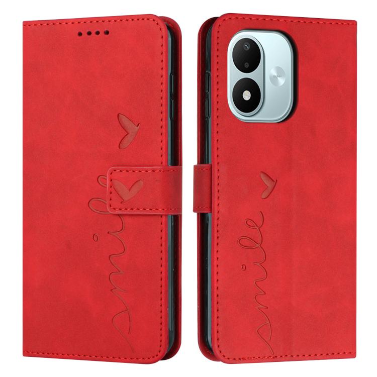 Skin Feel Heart Embossed Leather Phone Case with Long Lanyard, For Redmi Note 17 Pro 5G Global 163mm, For Redmi Note 17 Pro+ 5G Global 163mm, For Redmi 17 5G / 4G Global 170mm, For Redmi Note 17 4G Global 171mm, For Redmi 15a 5G, For Redmi A7 Pro 4G 17...