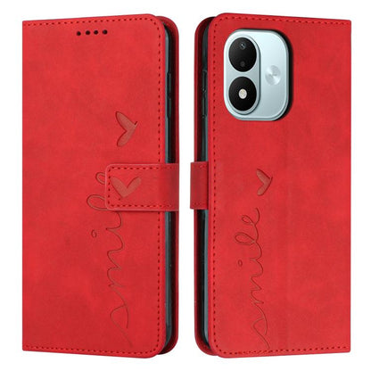 Skin Feel Heart Embossed Leather Phone Case with Long Lanyard, For Redmi Note 17 Pro 5G Global 163mm, For Redmi Note 17 Pro+ 5G Global 163mm, For Redmi 17 5G / 4G Global 170mm, For Redmi Note 17 4G Global 171mm, For Redmi 15a 5G, For Redmi A7 Pro 4G 17...