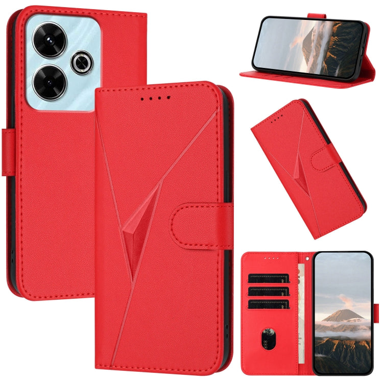 Triangle Pattern Buckle Clasp Leather Phone Case, For Redmi Turbo 4 / Poco X7 Pro, For Redmi Note 14 Pro 4G, For Redmi Note 14 4G 163.25mm, For Redmi A3 Pro, For Redmi Note 14 5G, For Redmi Note 14 Pro+ 5G, For Redmi 14C 4G, For Redmi K70 Ultra        ...