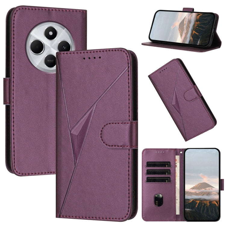 Triangle Pattern Buckle Clasp Leather Phone Case, For Redmi Turbo 4 / Poco X7 Pro, For Redmi Note 14 Pro 4G, For Redmi Note 14 4G 163.25mm, For Redmi A3 Pro, For Redmi Note 14 5G, For Redmi Note 14 Pro+ 5G, For Redmi 14C 4G, For Redmi K70 Ultra        ...