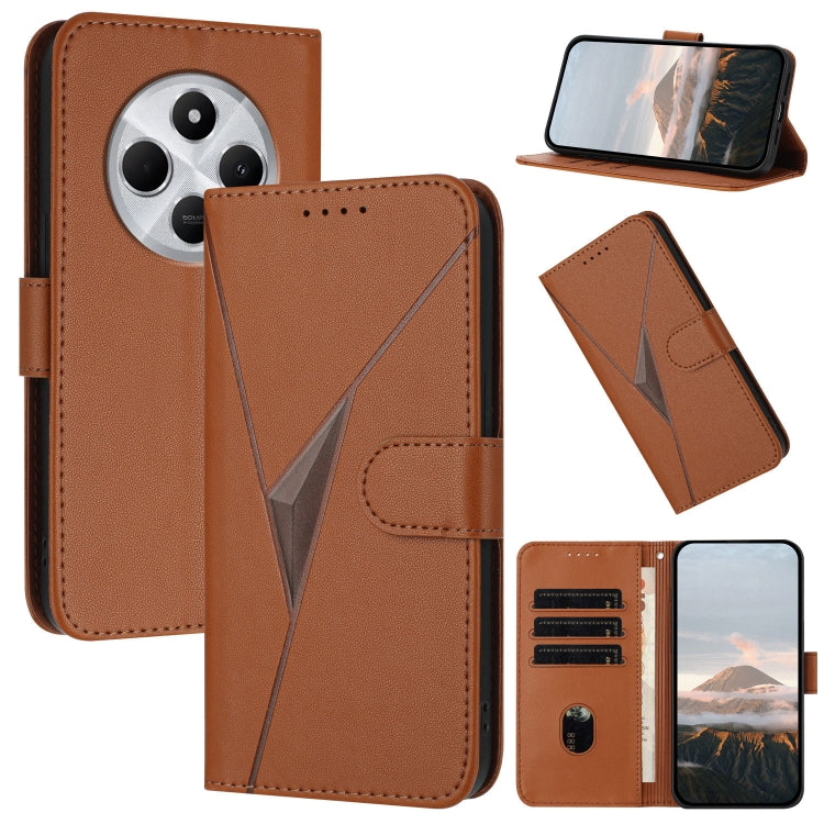 Triangle Pattern Buckle Clasp Leather Phone Case, For Redmi Turbo 4 / Poco X7 Pro, For Redmi Note 14 Pro 4G, For Redmi Note 14 4G 163.25mm, For Redmi A3 Pro, For Redmi Note 14 5G, For Redmi Note 14 Pro+ 5G, For Redmi 14C 4G, For Redmi K70 Ultra        ...