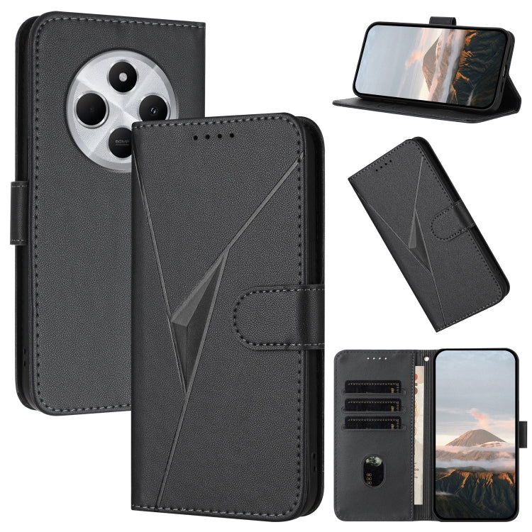 Triangle Pattern Buckle Clasp Leather Phone Case, For Redmi Turbo 4 / Poco X7 Pro, For Redmi Note 14 Pro 4G, For Redmi Note 14 4G 163.25mm, For Redmi A3 Pro, For Redmi Note 14 5G, For Redmi Note 14 Pro+ 5G, For Redmi 14C 4G, For Redmi K70 Ultra        ...
