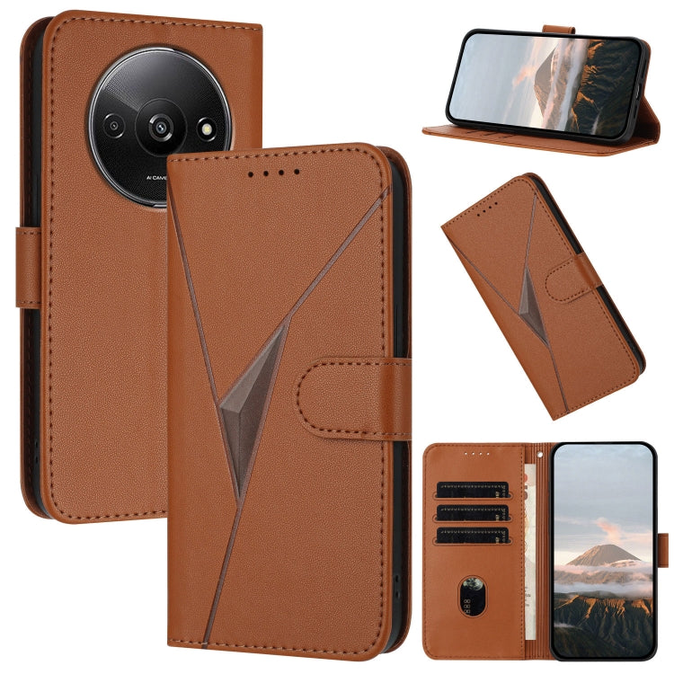 Triangle Pattern Buckle Clasp Leather Phone Case, For Redmi Turbo 4 / Poco X7 Pro, For Redmi Note 14 Pro 4G, For Redmi Note 14 4G 163.25mm, For Redmi A3 Pro, For Redmi Note 14 5G, For Redmi Note 14 Pro+ 5G, For Redmi 14C 4G, For Redmi K70 Ultra        ...