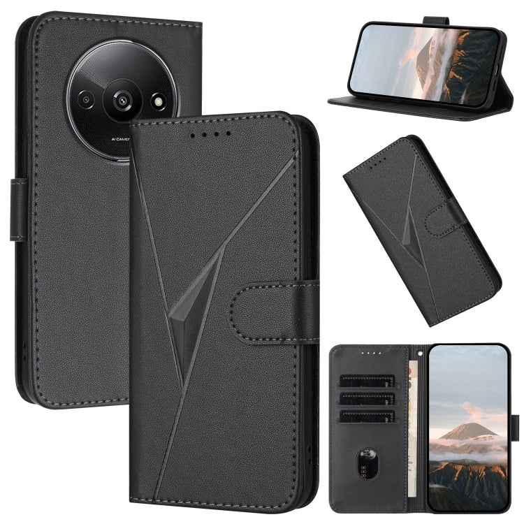Triangle Pattern Buckle Clasp Leather Phone Case, For Redmi Turbo 4 / Poco X7 Pro, For Redmi Note 14 Pro 4G, For Redmi Note 14 4G 163.25mm, For Redmi A3 Pro, For Redmi Note 14 5G, For Redmi Note 14 Pro+ 5G, For Redmi 14C 4G, For Redmi K70 Ultra        ...