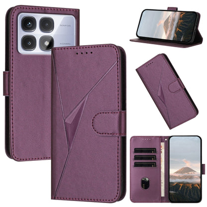 Triangle Pattern Buckle Clasp Leather Phone Case, For Redmi Turbo 4 / Poco X7 Pro, For Redmi Note 14 Pro 4G, For Redmi Note 14 4G 163.25mm, For Redmi A3 Pro, For Redmi Note 14 5G, For Redmi Note 14 Pro+ 5G, For Redmi 14C 4G, For Redmi K70 Ultra        ...