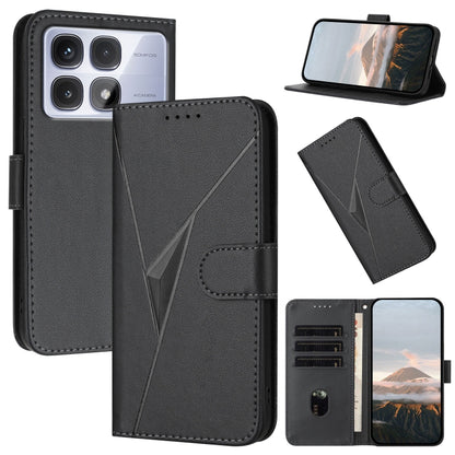 Triangle Pattern Buckle Clasp Leather Phone Case, For Redmi Turbo 4 / Poco X7 Pro, For Redmi Note 14 Pro 4G, For Redmi Note 14 4G 163.25mm, For Redmi A3 Pro, For Redmi Note 14 5G, For Redmi Note 14 Pro+ 5G, For Redmi 14C 4G, For Redmi K70 Ultra        ...