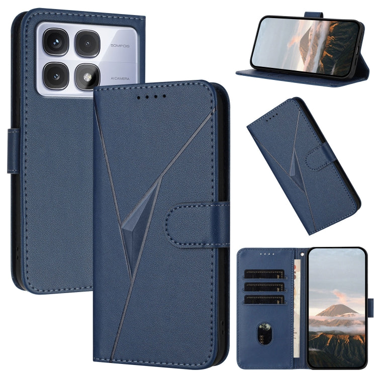 Triangle Pattern Buckle Clasp Leather Phone Case, For Redmi Turbo 4 / Poco X7 Pro, For Redmi Note 14 Pro 4G, For Redmi Note 14 4G 163.25mm, For Redmi A3 Pro, For Redmi Note 14 5G, For Redmi Note 14 Pro+ 5G, For Redmi 14C 4G, For Redmi K70 Ultra        ...