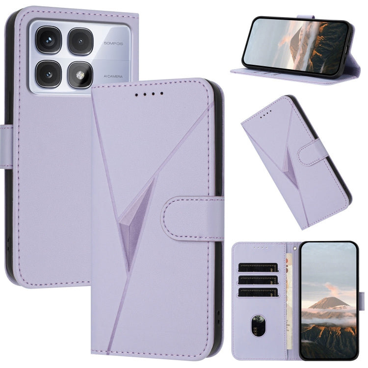 Triangle Pattern Buckle Clasp Leather Phone Case, For Redmi Turbo 4 / Poco X7 Pro, For Redmi Note 14 Pro 4G, For Redmi Note 14 4G 163.25mm, For Redmi A3 Pro, For Redmi Note 14 5G, For Redmi Note 14 Pro+ 5G, For Redmi 14C 4G, For Redmi K70 Ultra        ...