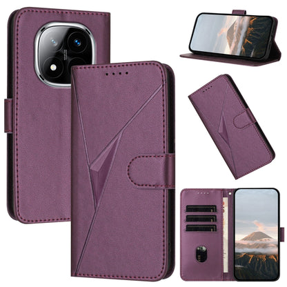Triangle Pattern Buckle Clasp Leather Phone Case, For Redmi Turbo 4 / Poco X7 Pro, For Redmi Note 14 Pro 4G, For Redmi Note 14 4G 163.25mm, For Redmi A3 Pro, For Redmi Note 14 5G, For Redmi Note 14 Pro+ 5G, For Redmi 14C 4G, For Redmi K70 Ultra        ...