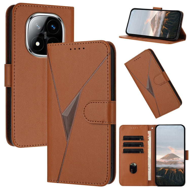 Triangle Pattern Buckle Clasp Leather Phone Case, For Redmi Turbo 4 / Poco X7 Pro, For Redmi Note 14 Pro 4G, For Redmi Note 14 4G 163.25mm, For Redmi A3 Pro, For Redmi Note 14 5G, For Redmi Note 14 Pro+ 5G, For Redmi 14C 4G, For Redmi K70 Ultra        ...