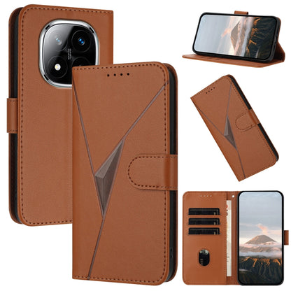 Triangle Pattern Buckle Clasp Leather Phone Case, For Redmi Turbo 4 / Poco X7 Pro, For Redmi Note 14 Pro 4G, For Redmi Note 14 4G 163.25mm, For Redmi A3 Pro, For Redmi Note 14 5G, For Redmi Note 14 Pro+ 5G, For Redmi 14C 4G, For Redmi K70 Ultra        ...