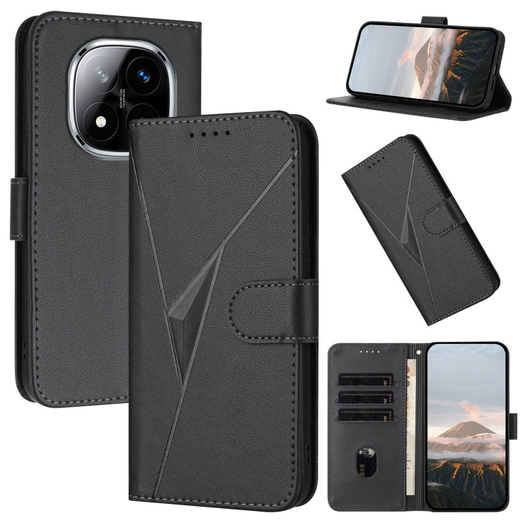 Triangle Pattern Buckle Clasp Leather Phone Case, For Redmi Turbo 4 / Poco X7 Pro, For Redmi Note 14 Pro 4G, For Redmi Note 14 4G 163.25mm, For Redmi A3 Pro, For Redmi Note 14 5G, For Redmi Note 14 Pro+ 5G, For Redmi 14C 4G, For Redmi K70 Ultra        ...