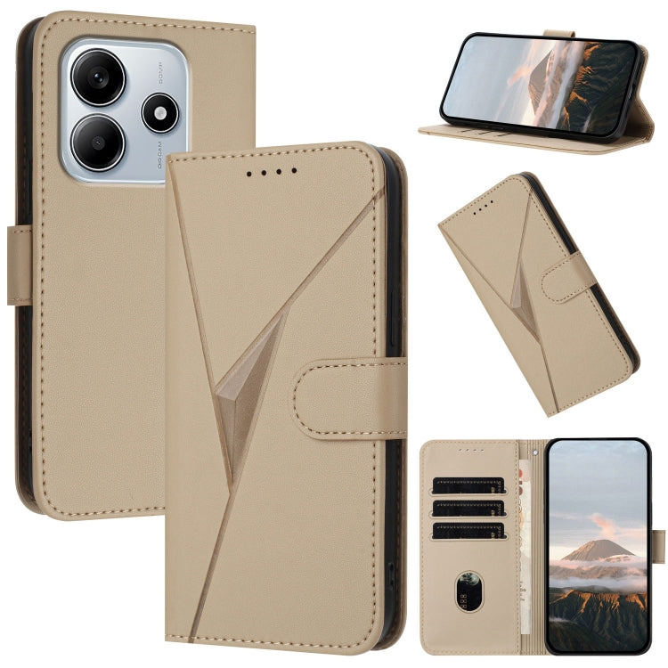 Triangle Pattern Buckle Clasp Leather Phone Case, For Redmi Turbo 4 / Poco X7 Pro, For Redmi Note 14 Pro 4G, For Redmi Note 14 4G 163.25mm, For Redmi A3 Pro, For Redmi Note 14 5G, For Redmi Note 14 Pro+ 5G, For Redmi 14C 4G, For Redmi K70 Ultra        ...