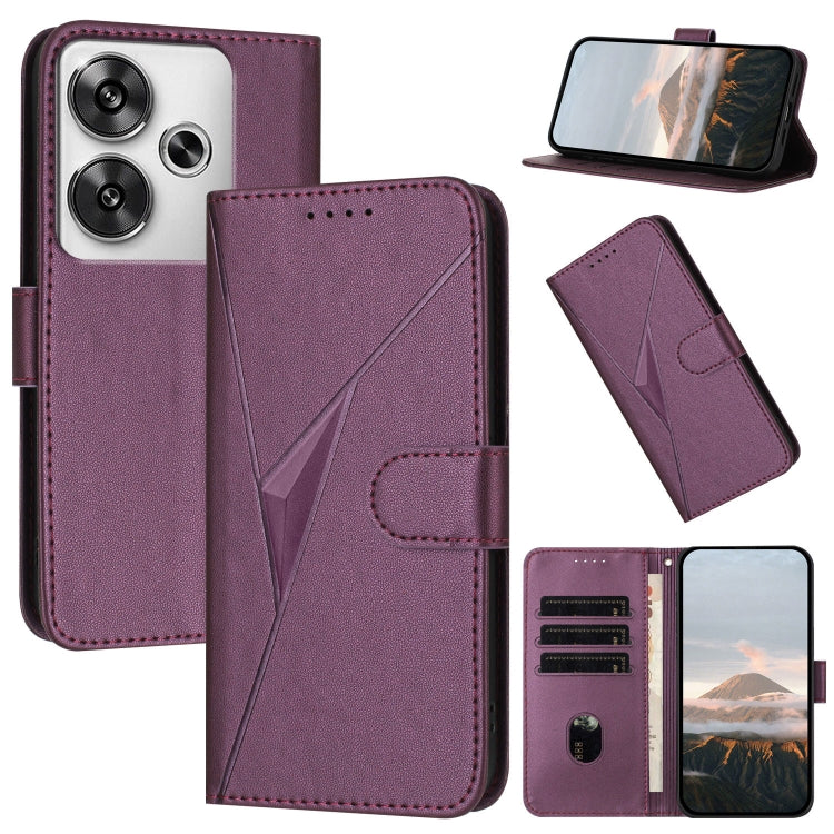Triangle Pattern Buckle Clasp Leather Phone Case, For Redmi Turbo 4 / Poco X7 Pro, For Redmi Note 14 Pro 4G, For Redmi Note 14 4G 163.25mm, For Redmi A3 Pro, For Redmi Note 14 5G, For Redmi Note 14 Pro+ 5G, For Redmi 14C 4G, For Redmi K70 Ultra        ...