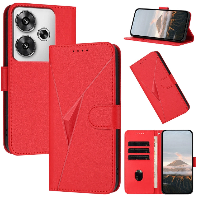 Triangle Pattern Buckle Clasp Leather Phone Case, For Redmi Turbo 4 / Poco X7 Pro, For Redmi Note 14 Pro 4G, For Redmi Note 14 4G 163.25mm, For Redmi A3 Pro, For Redmi Note 14 5G, For Redmi Note 14 Pro+ 5G, For Redmi 14C 4G, For Redmi K70 Ultra        ...