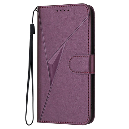 Triangle Pattern Buckle Clasp Leather Phone Case, For Redmi Note 10 Pro, For Redmi Note 10 4G Global, For Redmi 9T