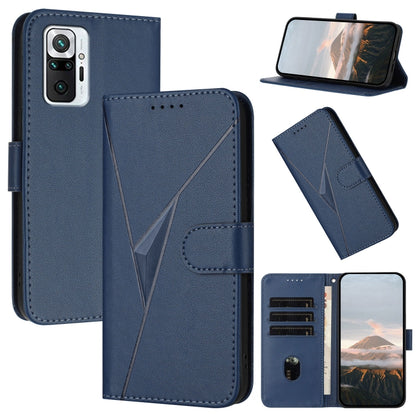 Triangle Pattern Buckle Clasp Leather Phone Case, For Redmi Note 10 Pro, For Redmi Note 10 4G Global, For Redmi 9T