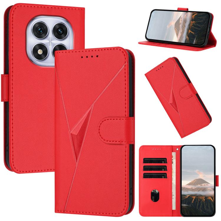 Triangle Pattern Buckle Clasp Leather Phone Case, For Redmi Turbo 4 / Poco X7 Pro, For Redmi Note 14 Pro 4G, For Redmi Note 14 4G 163.25mm, For Redmi A3 Pro, For Redmi Note 14 5G, For Redmi Note 14 Pro+ 5G, For Redmi 14C 4G, For Redmi K70 Ultra        ...