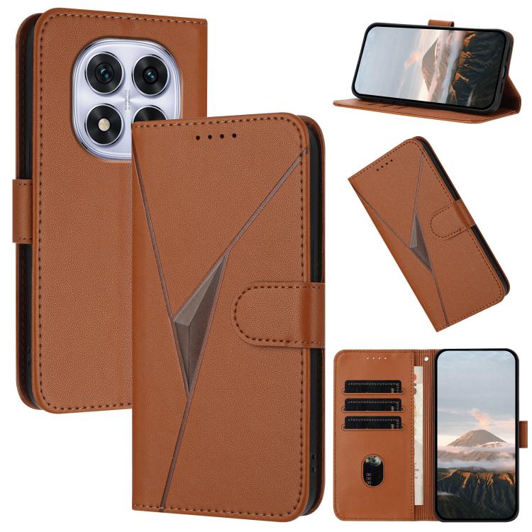 Triangle Pattern Buckle Clasp Leather Phone Case, For Redmi Turbo 4 / Poco X7 Pro, For Redmi Note 14 Pro 4G, For Redmi Note 14 4G 163.25mm, For Redmi A3 Pro, For Redmi Note 14 5G, For Redmi Note 14 Pro+ 5G, For Redmi 14C 4G, For Redmi K70 Ultra        ...
