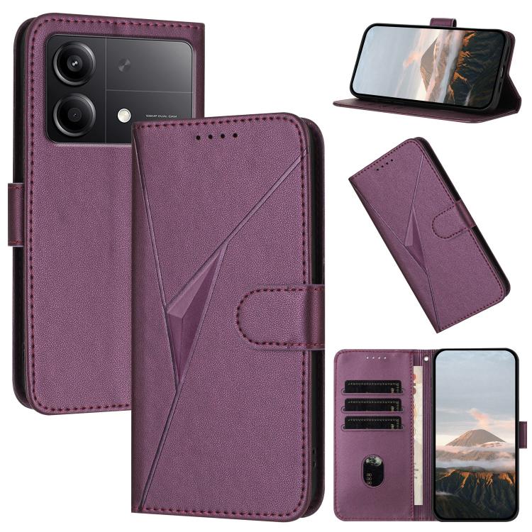 Triangle Pattern Buckle Clasp Leather Phone Case, For Redmi Turbo 4 / Poco X7 Pro, For Redmi Note 14 Pro 4G, For Redmi Note 14 4G 163.25mm, For Redmi A3 Pro, For Redmi Note 14 5G, For Redmi Note 14 Pro+ 5G, For Redmi 14C 4G, For Redmi K70 Ultra        ...