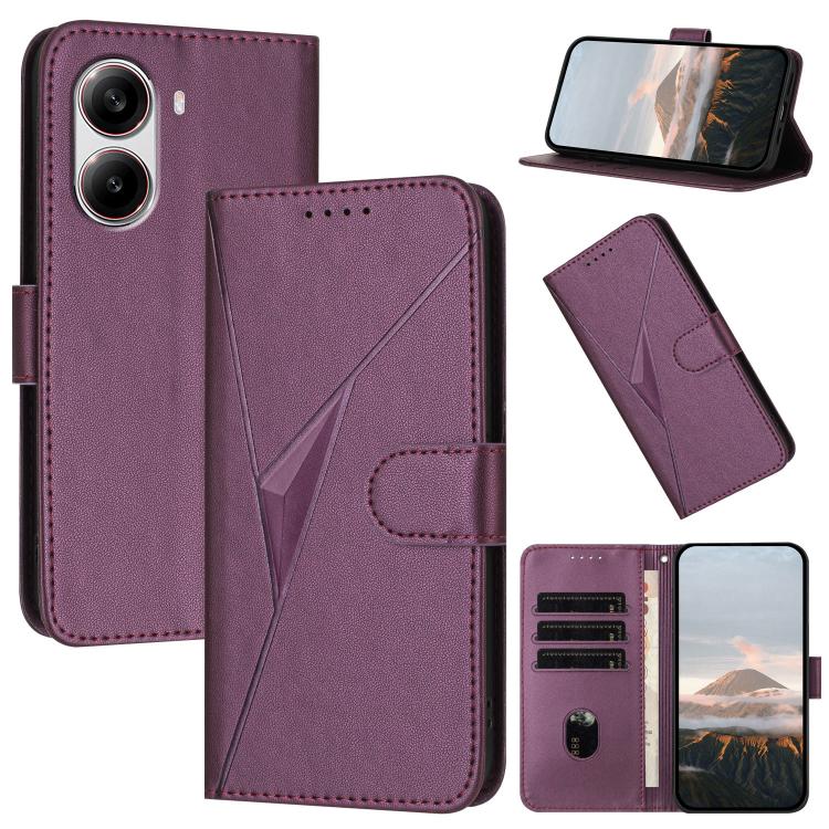 Triangle Pattern Buckle Clasp Leather Phone Case, For Redmi Turbo 4 / Poco X7 Pro, For Redmi Note 14 Pro 4G, For Redmi Note 14 4G 163.25mm, For Redmi A3 Pro, For Redmi Note 14 5G, For Redmi Note 14 Pro+ 5G, For Redmi 14C 4G, For Redmi K70 Ultra        ...