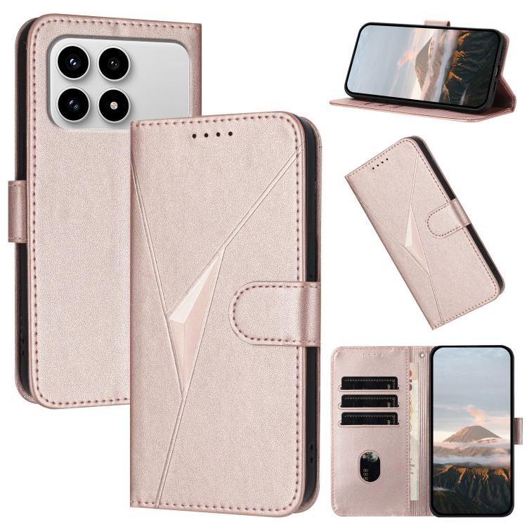 Triangle Pattern Buckle Clasp Leather Phone Case, For Redmi Turbo 5 Max / Poco X8 Pro Max, For Redmi Turbo 5 5G / Poco X8 Pro 5G, For Redmi Note 15 4G / 5G 164mm / Poco M8 5G, For Redmi K90 Pro Max / Poco F8 Ultra, For Redmi K90 / Poco F8 Pro 5G       ...