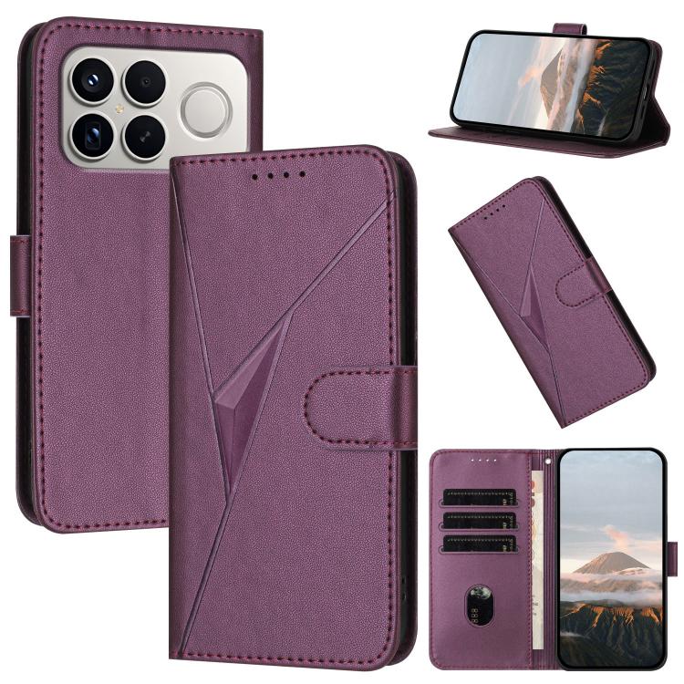 Triangle Pattern Buckle Clasp Leather Phone Case, For Redmi Turbo 5 Max / Poco X8 Pro Max, For Redmi Turbo 5 5G / Poco X8 Pro 5G, For Redmi Note 15 4G / 5G 164mm / Poco M8 5G, For Redmi K90 Pro Max / Poco F8 Ultra, For Redmi K90 / Poco F8 Pro 5G       ...