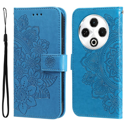 Seven-petal Flowers Embossing Leather Phone Case, For Tecno Spark 40 5G / Spark Go 5G 2025, For Tecno Spark 40C, For Tecno Pova 7 Pro 5G, For Tecno Pova 7 5G, For Tecno Spark 40 Pro+ 4G, For Tecno Spark 40 Pro  4G, For Tecno Spark 40 4G                ...