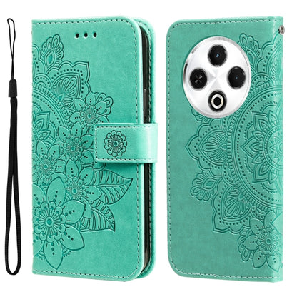 Seven-petal Flowers Embossing Leather Phone Case, For Tecno Spark 40 5G / Spark Go 5G 2025, For Tecno Spark 40C, For Tecno Pova 7 Pro 5G, For Tecno Pova 7 5G, For Tecno Spark 40 Pro+ 4G, For Tecno Spark 40 Pro  4G, For Tecno Spark 40 4G                ...